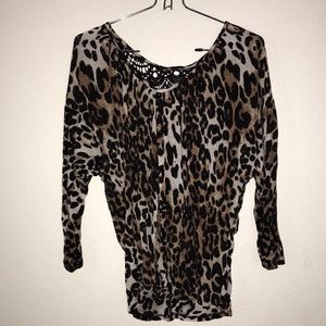 Leopard Slouchy Evening Shirt